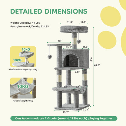 Cat House Tree Climbing Tower for Indoor Cats