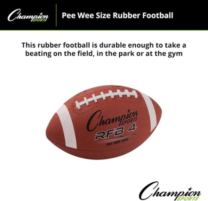 Durable All-Weather Grip Rubber Football