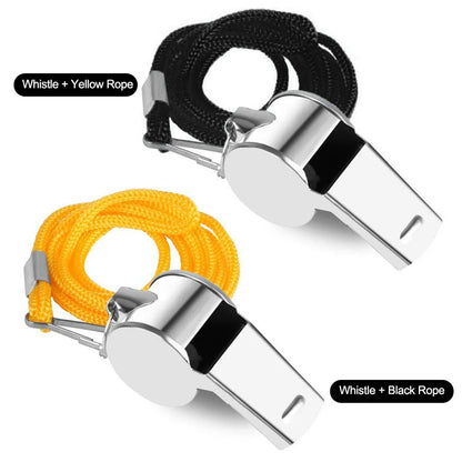 Referee Metal Whistle with Rope for Soccer Football Basketball Training