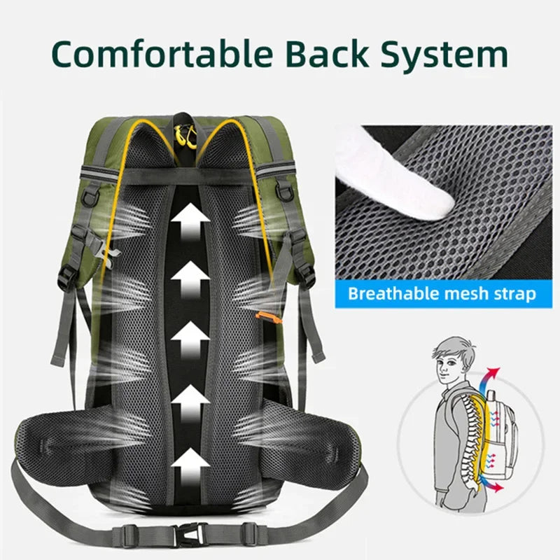 Men's Large Waterproof Travel Backpack