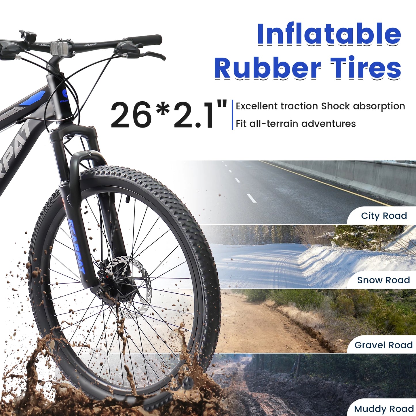 Dual Full Suspension Mountain Bike 24/26/27.5 Inch, 21-Speed